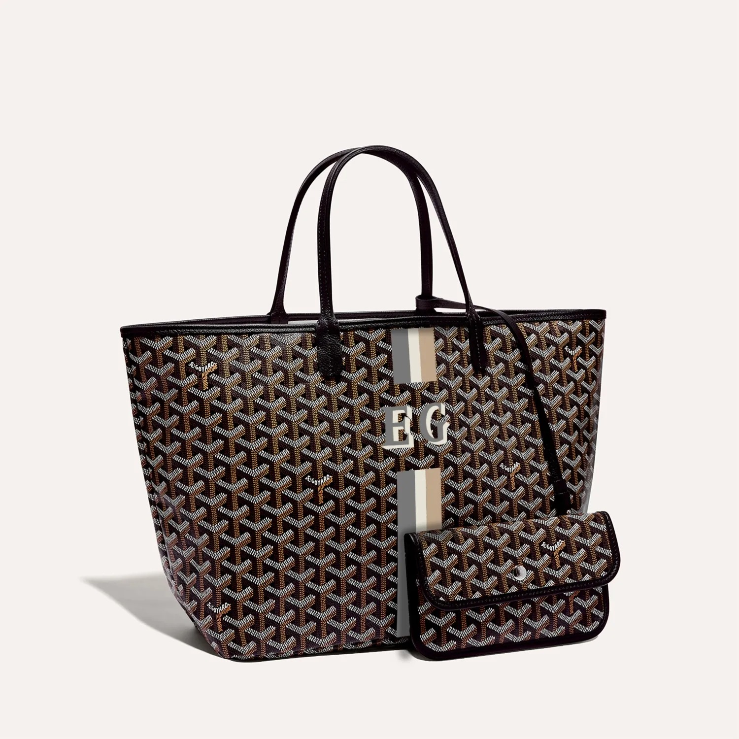 Goyard Saint Louis PM Bag Stripes and Lnitials - Image 1